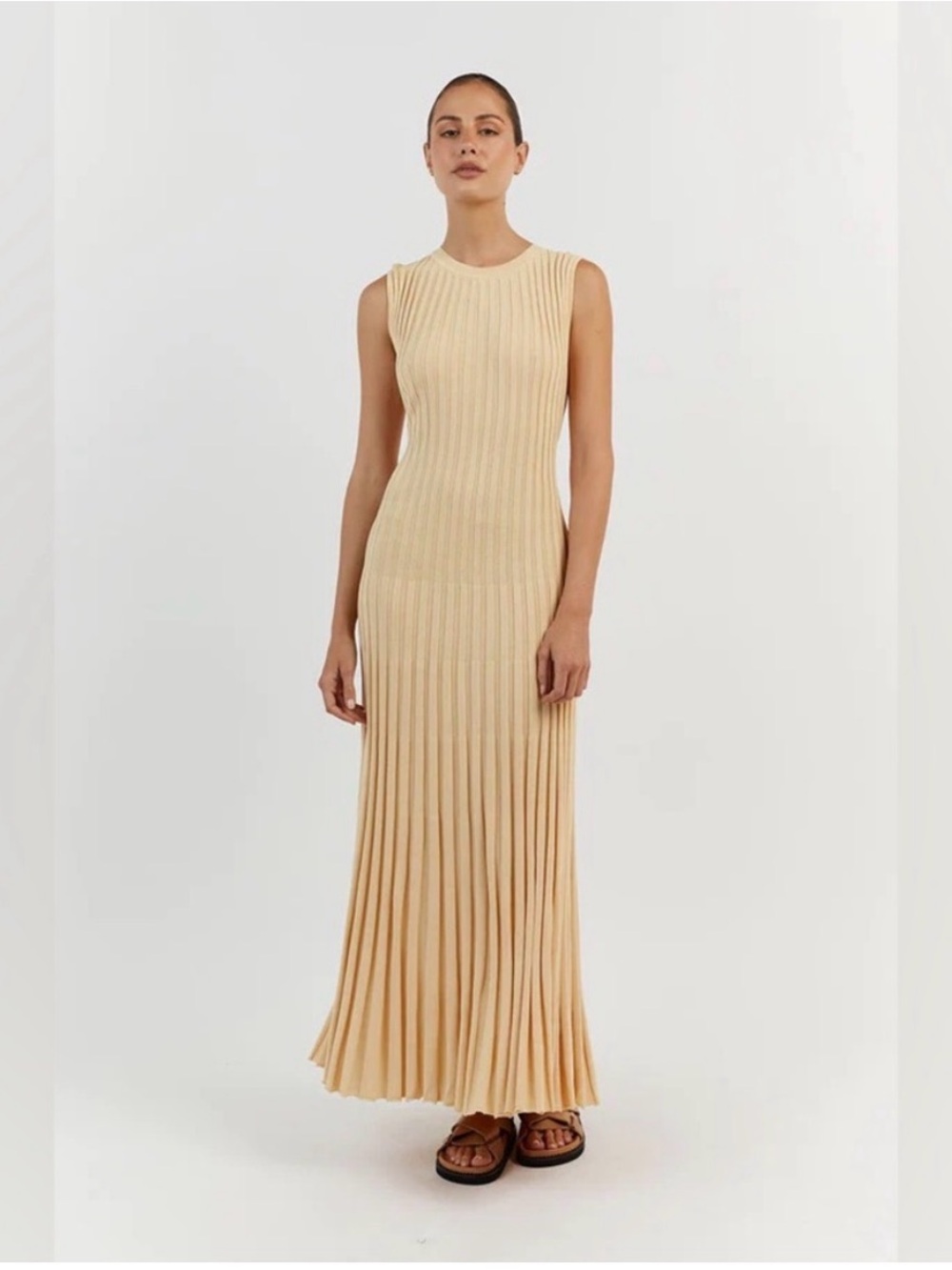 NWT DISSH Ada Lemon Sleeveless Midi Dress Size XS